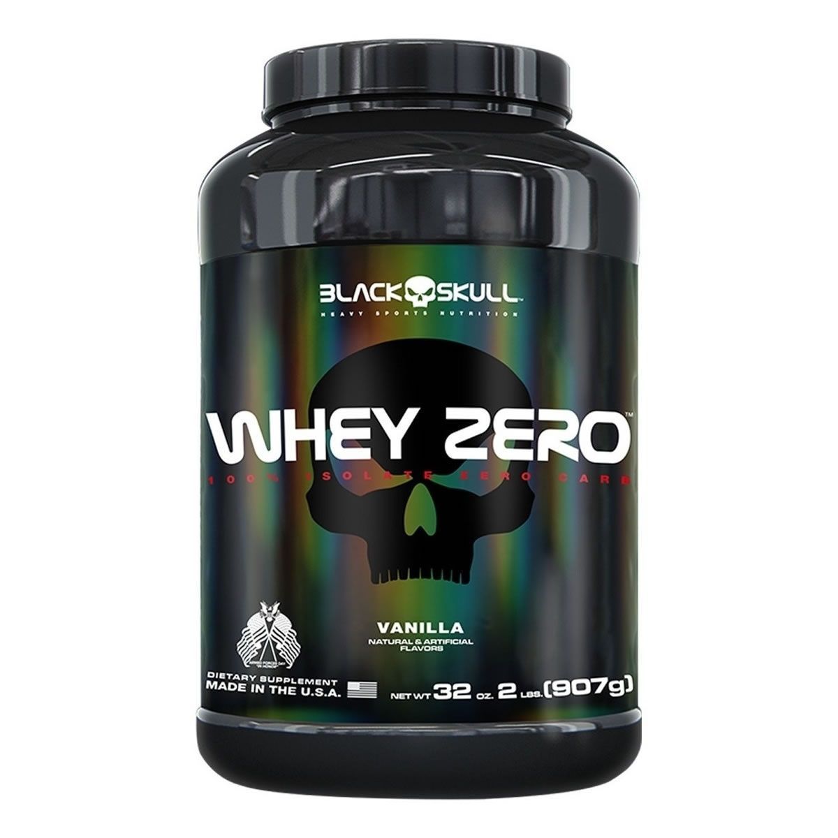 Whey Zero Isolado - 907g Vanilla - Black Skull