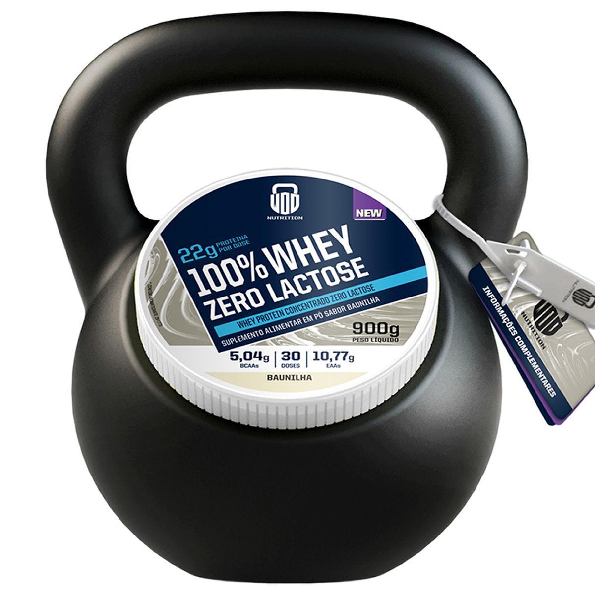 Whey Protein 100% Concentrado Zero Lactose - 900g Baunilha - Wod Nutrition