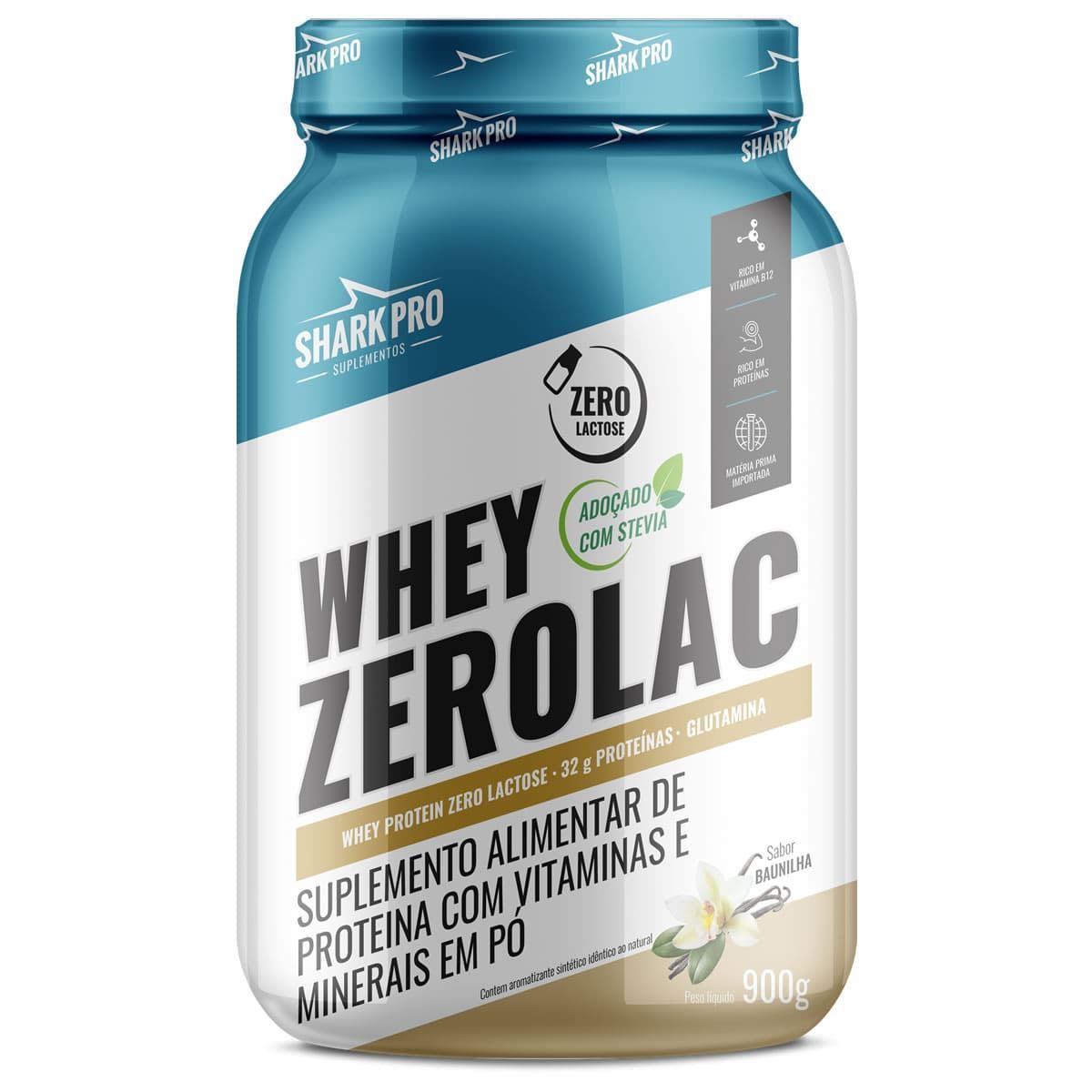 Whey ZeroLac - 900g Baunilha - Shark Pro