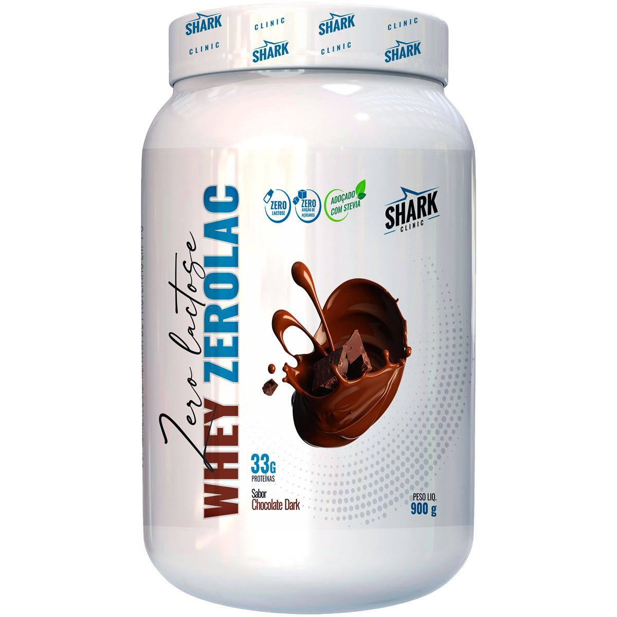 Whey ZeroLac - 900g Chocolate Dark - Shark Clinic
