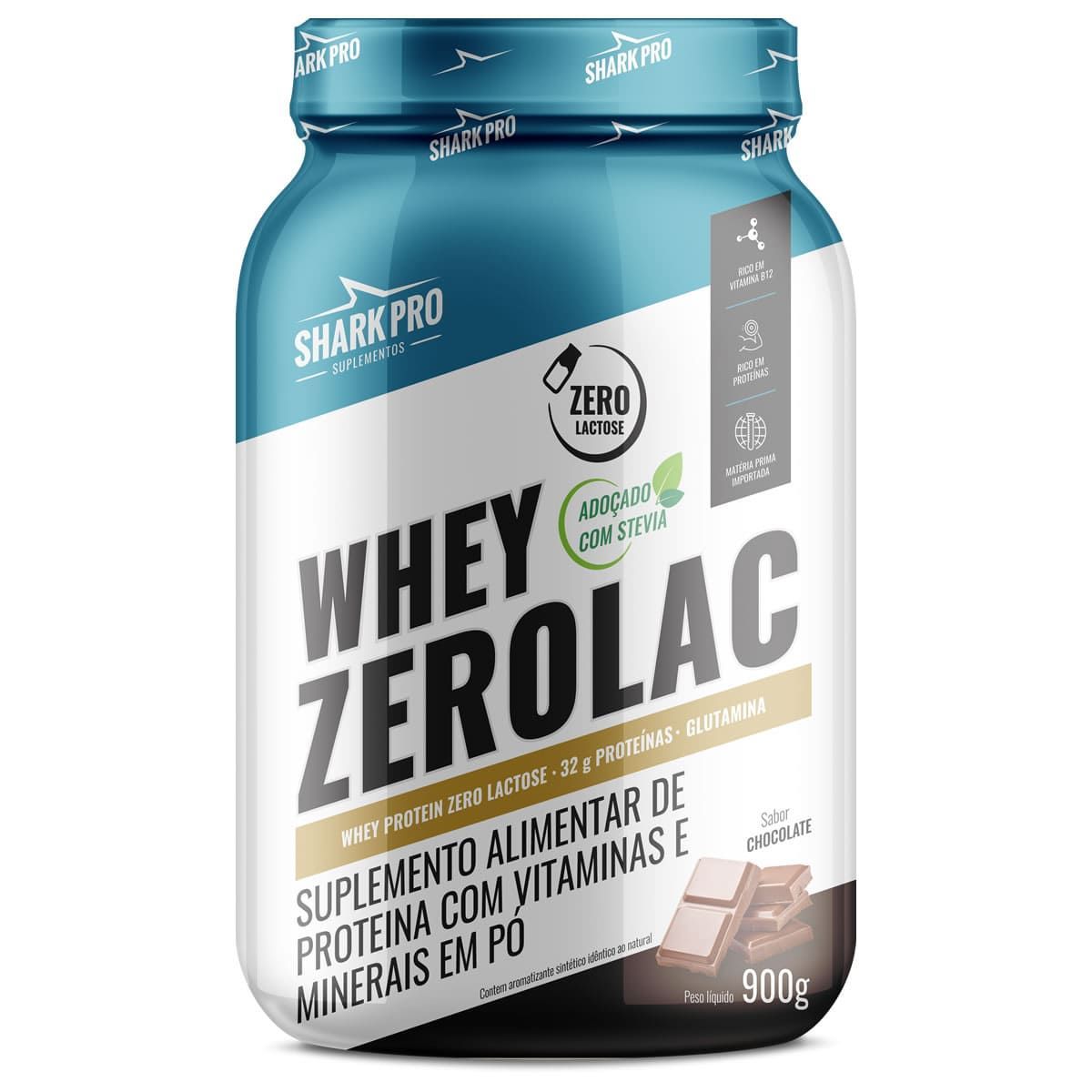 Whey ZeroLac - 900g Chocolate - Shark Pro