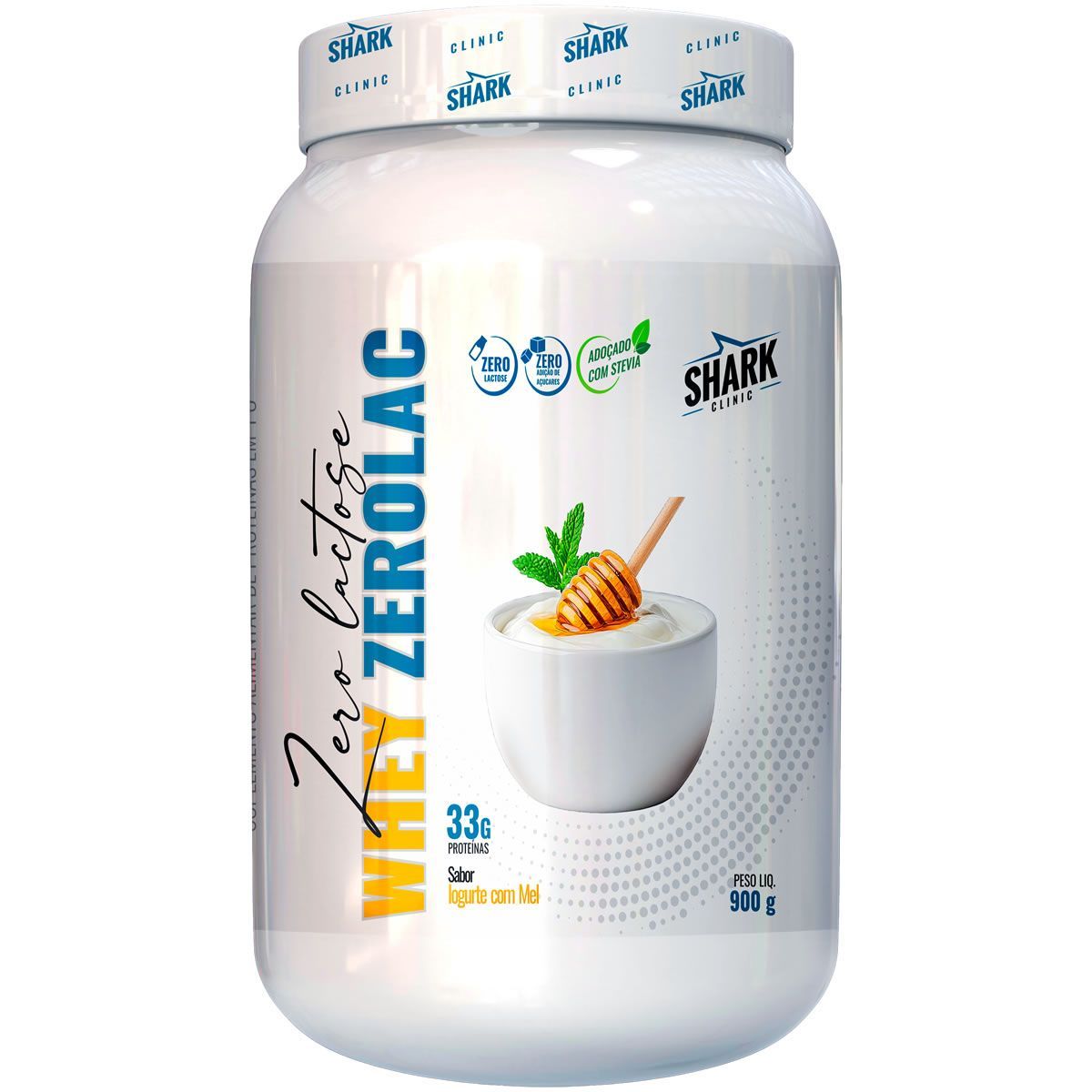 Whey ZeroLac - 900g Iogurte com Mel - Shark Clinic