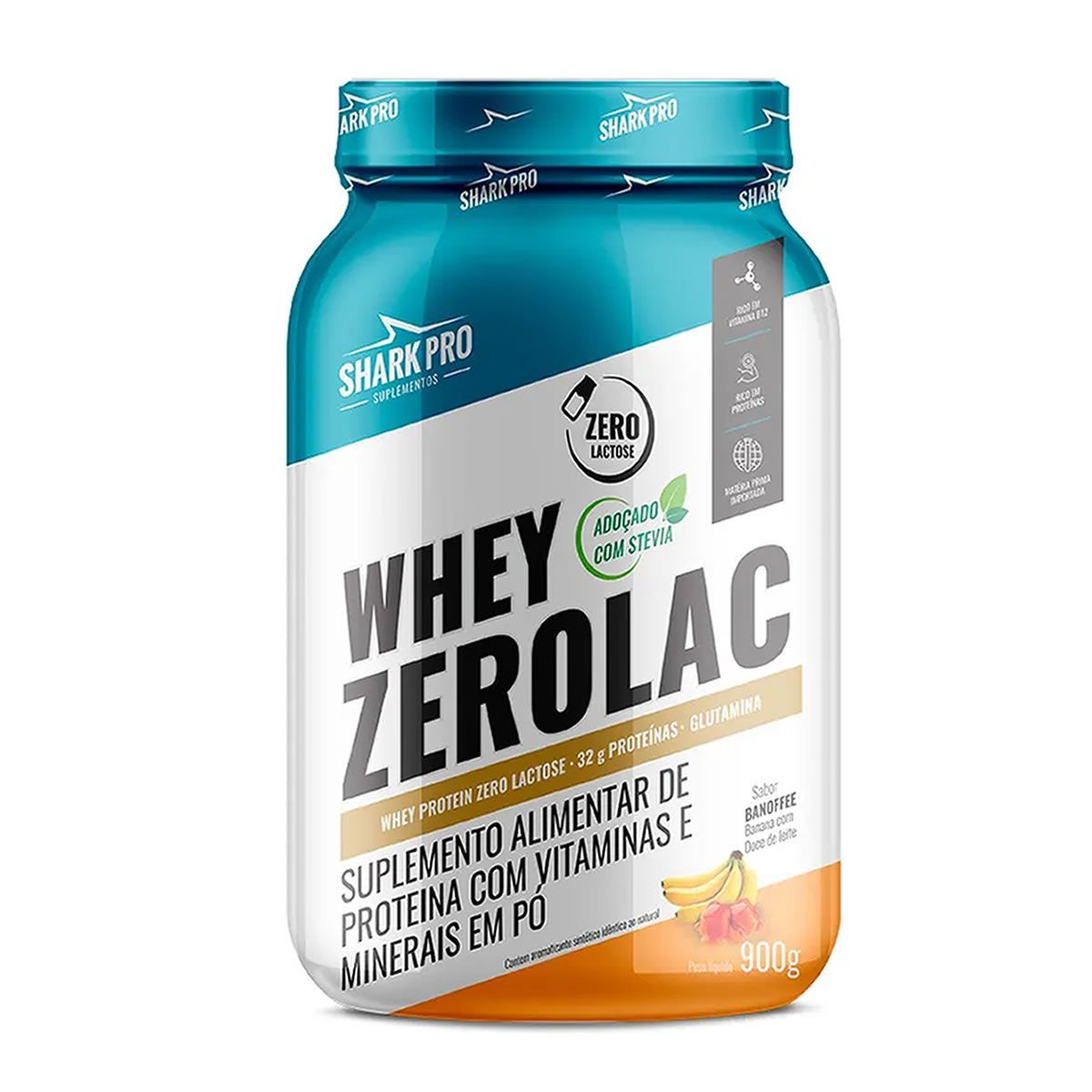 Whey ZeroLac - 900g Banoffee - Shark Pro