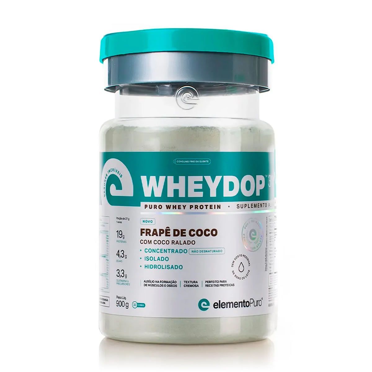 WheyDop 3W - 900g Frap� de Coco - ElmentoPuro