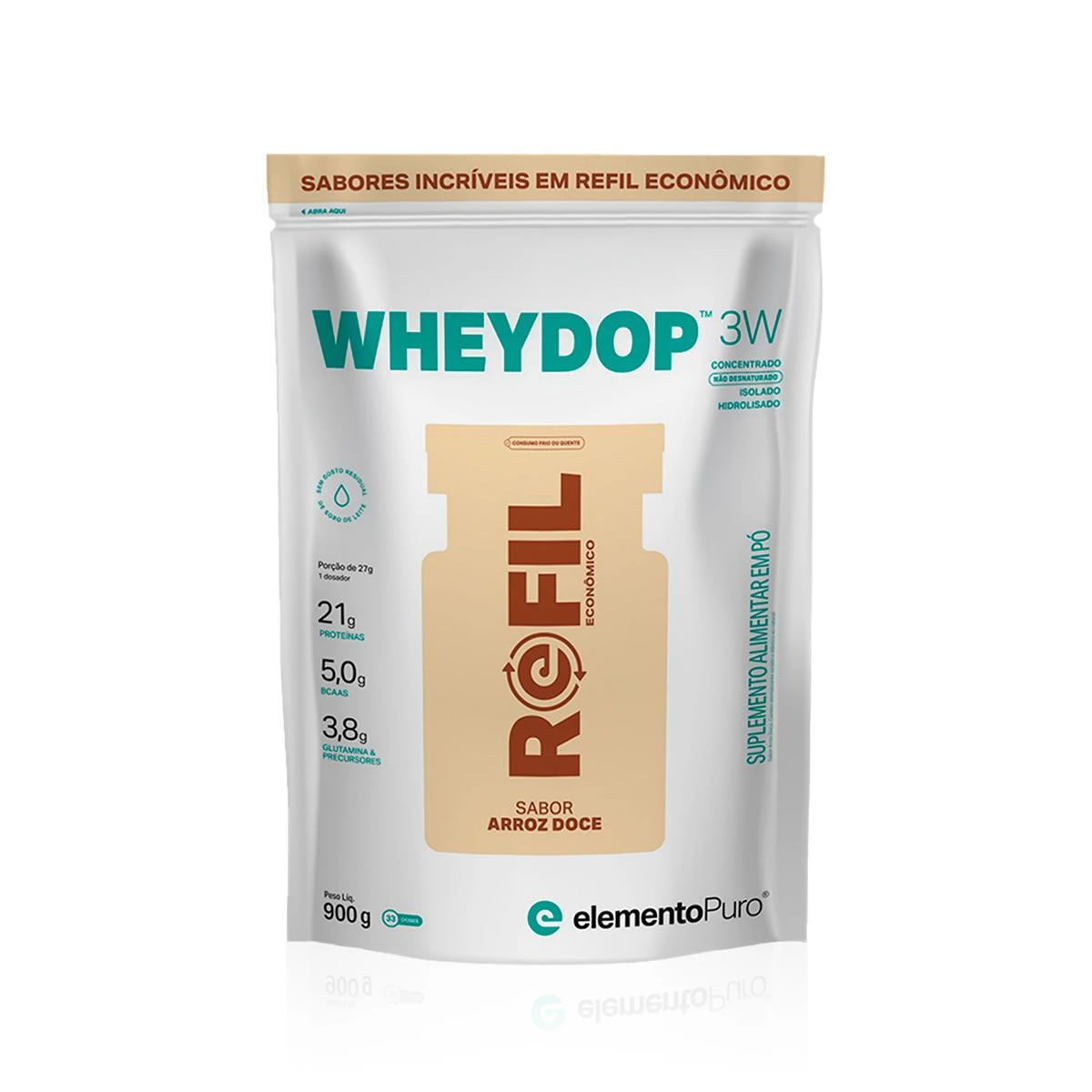 WheyDop 3W - Refil 900g Arroz Doce - ElementoPuro