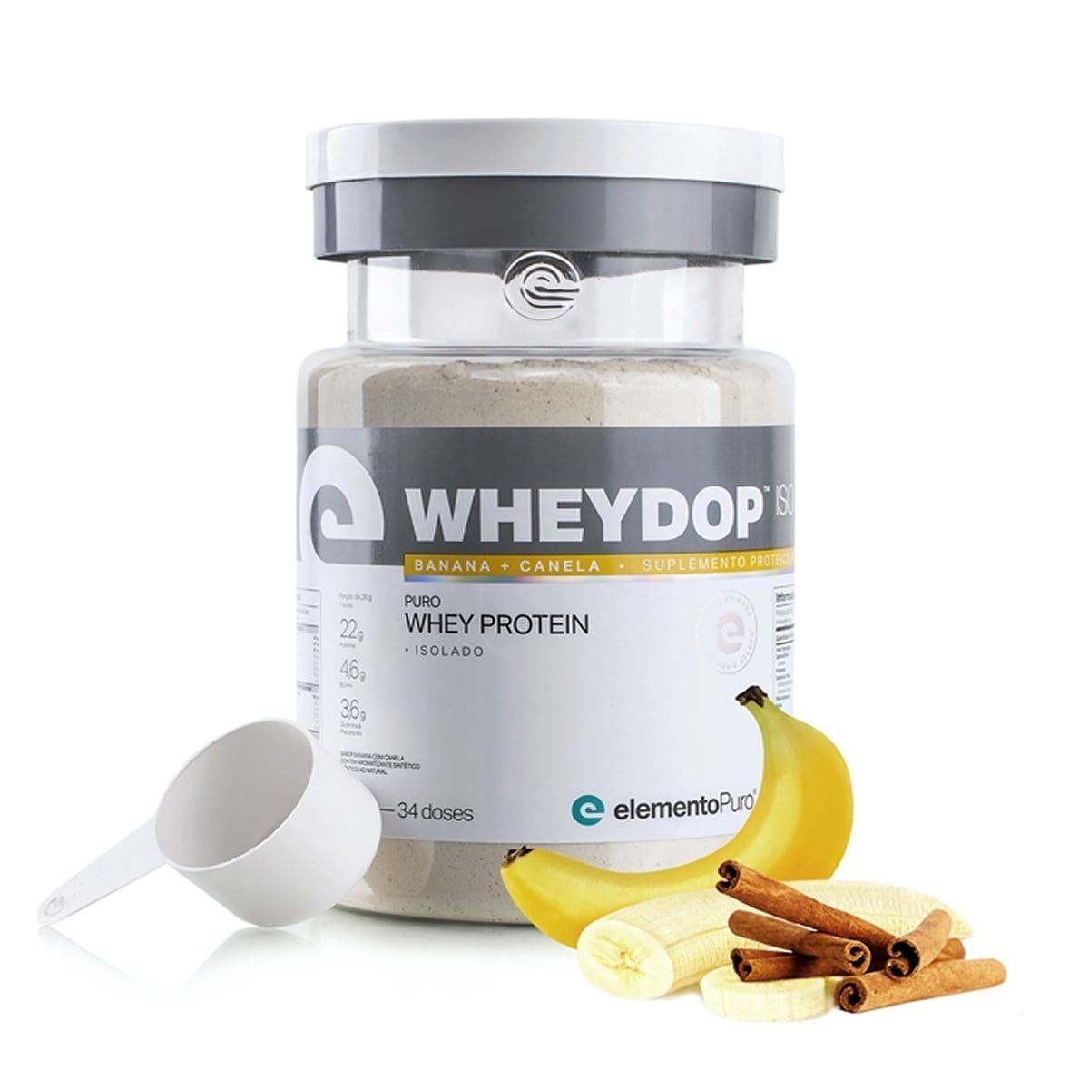 WheyDop Iso - 900g Banana com Canela - ElementoPuro