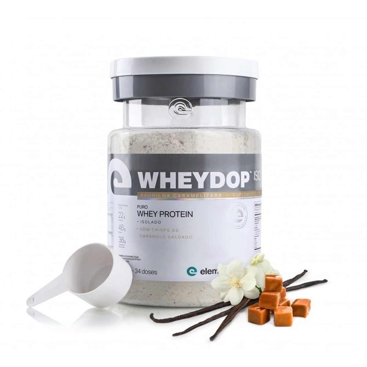 WheyDop Iso - 900g Baunilha Caramelizada - ElementoPuro*** Data Venc. 05/01/2022