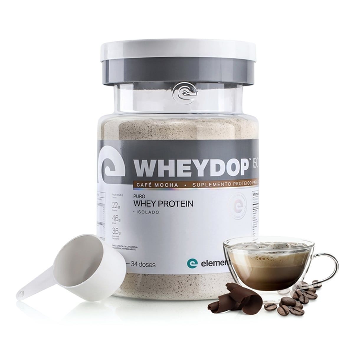 WheyDop Iso - 900g Caf� Mocha - ElementoPuro*** Data Venc. 10/01/2022