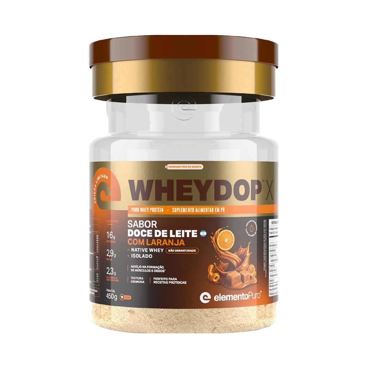 WheyDop X - 450g Doce de Leite Argentino com Laranja - ElementoPuro