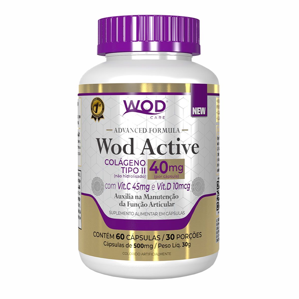 Wod Active Col�geno Tipo II - 60 C�psulas - Wod Nutrition
