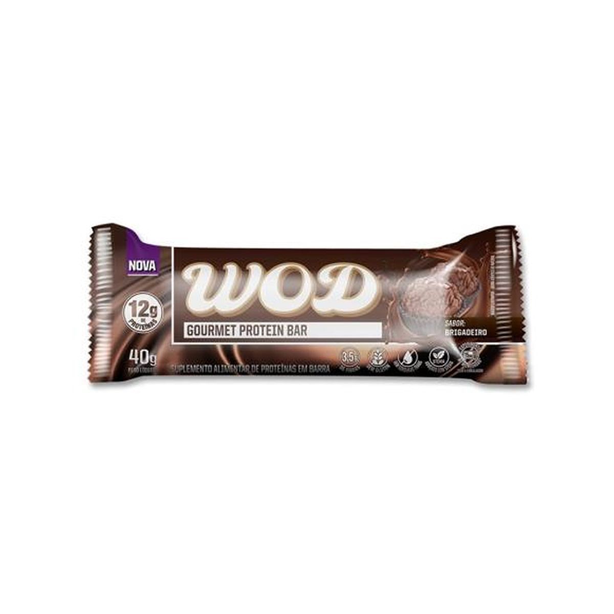 Wod Gourmet Protein Bar - 1 Unidade de 40g Brigadeiro - Wod Nutrition*** Data Venc. 04/04/2025