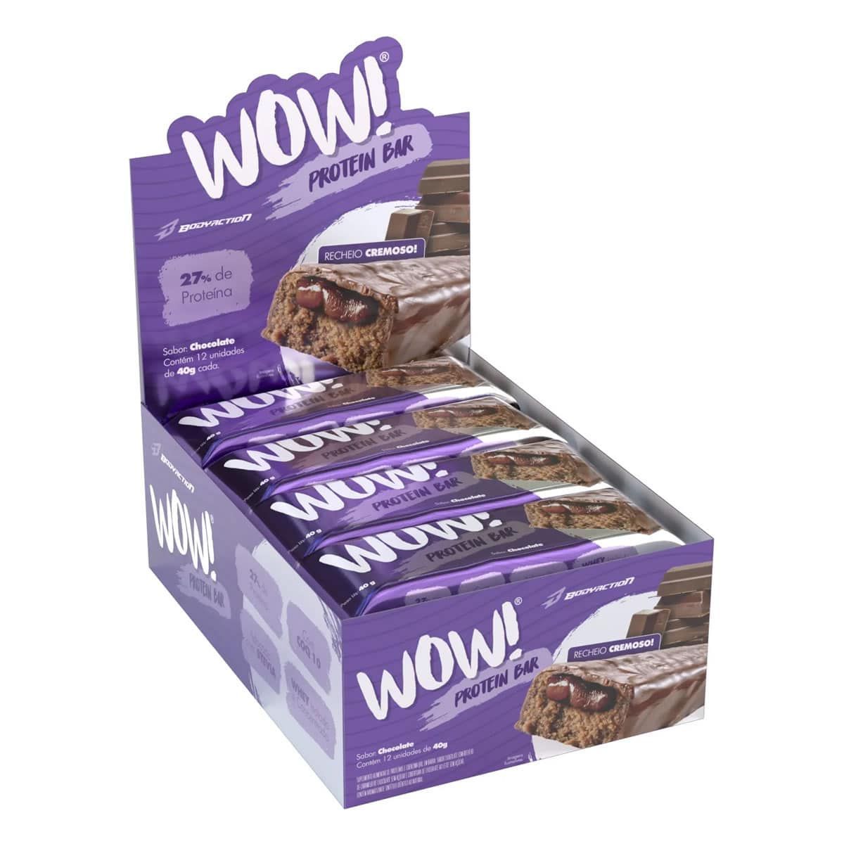Wow Protein Bar - 12 Unidades 40g Chocolate - BodyAction