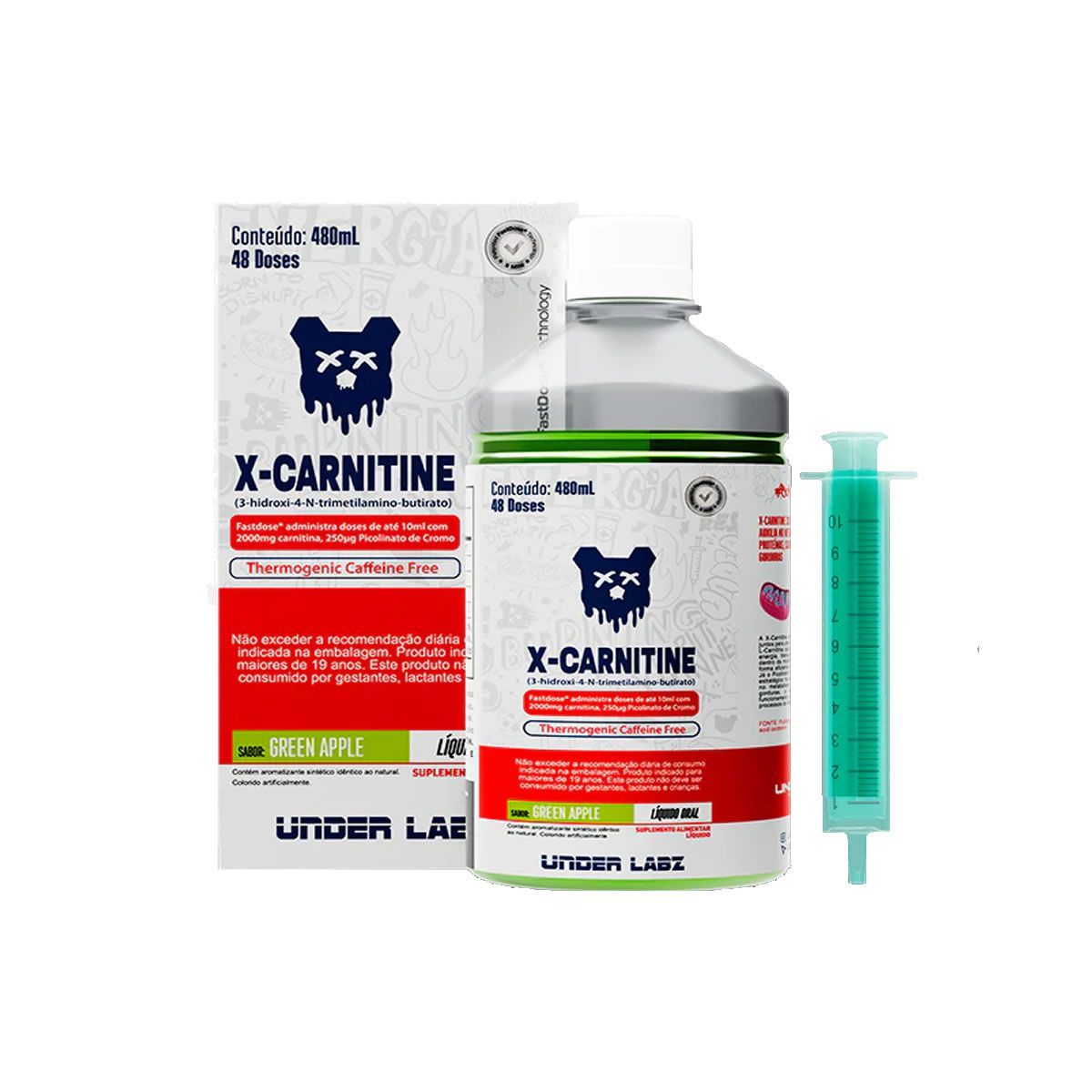 X-carnitine -�480ml Green Apple - Under Labz