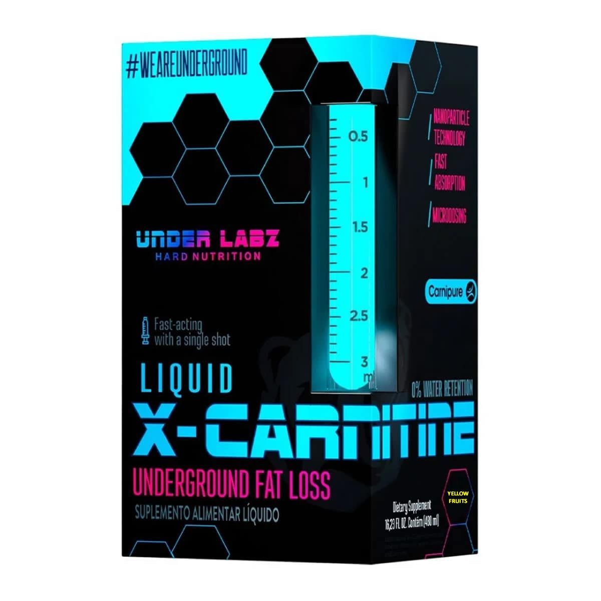 X-Carnitine Liquid - 480ml Yellow Fruits - Under Labz