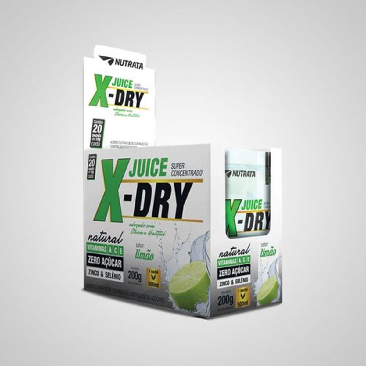 X-Dry Juice - 20 Sach�s 10g Lim�o - Nutrata
