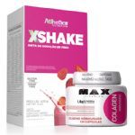 Xshake 420g Morango + Colagen 100 C�psulas - Max Titanium