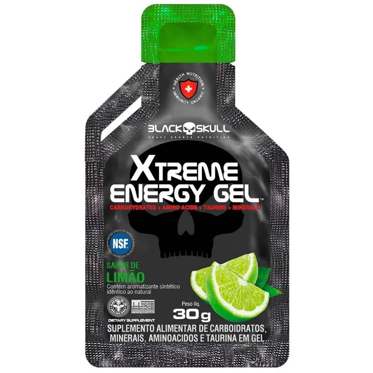 Xtreme Energy Gel - 1 Sach� 30g Lim�o - Black Skull