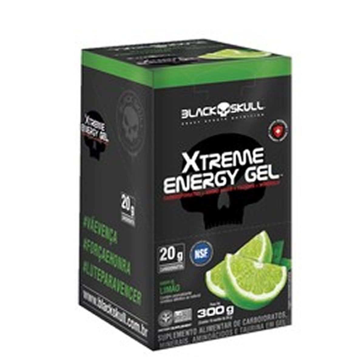 Xtreme Energy Gel - 10 Sach�s 30g Lim�o - Black Skull