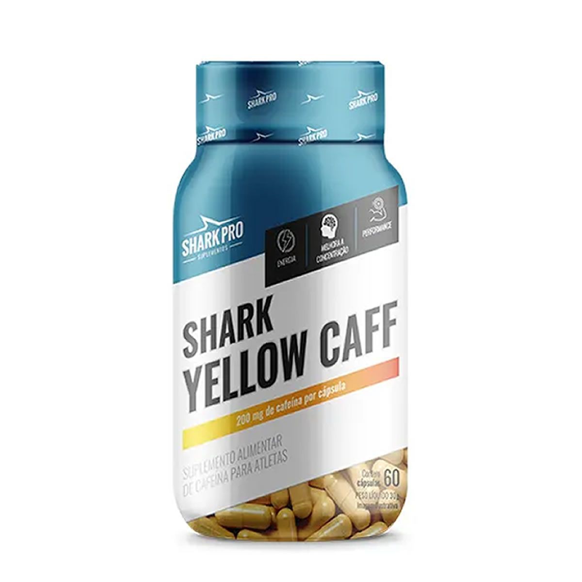 Yellow Caff - 60 c�psulas - Shark Pro