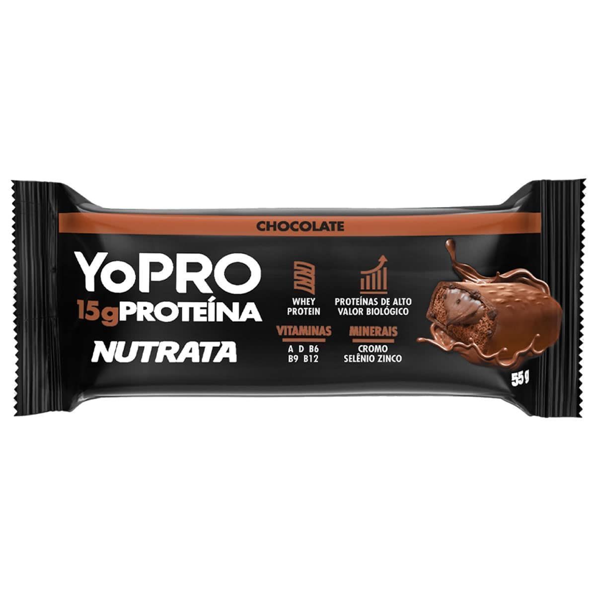 YoPRO - 1 Barra 55g Chocolate - Nutrata*** Data Venc. 30/09/2025