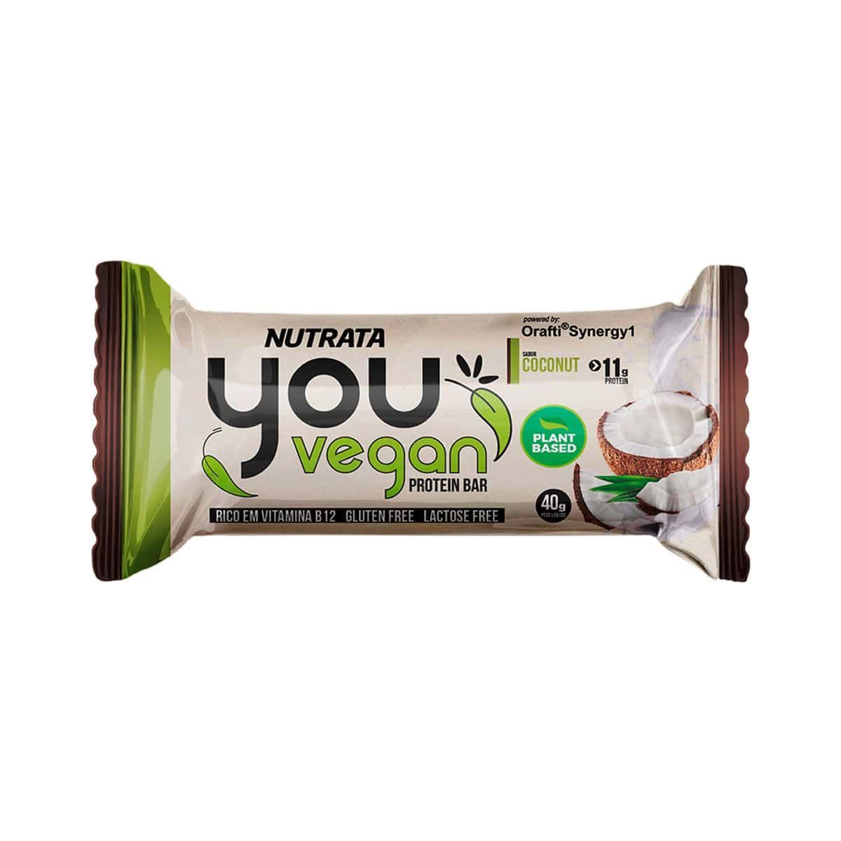 You Vegan Protein Bar - 1 Unidade 40g Coconut Cream - Nutrata*** Data Venc. 30/8/23