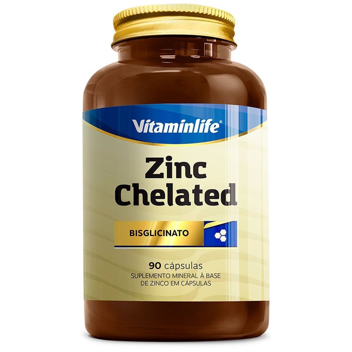 Zinc Chelated Zinco - 90 C�psulas - VitaminLife