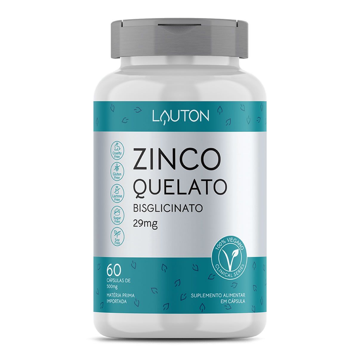 Zinco Quelato - 60 C�psulas - Lauton Nutrition
