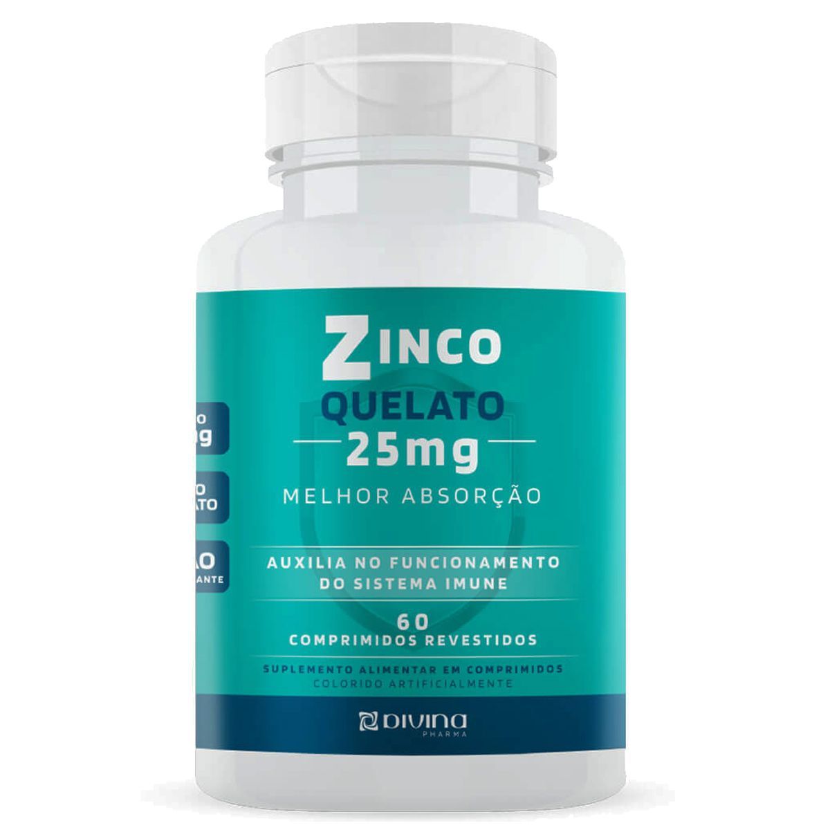 Zinco Quelato - 60 Comprimidos Revestidos - Divina Pharma