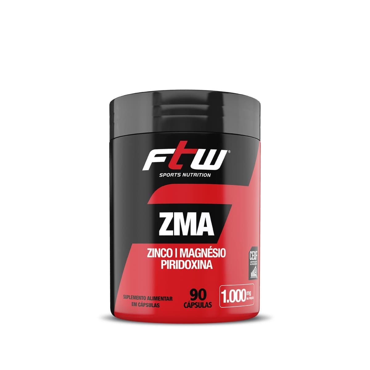 ZMA Zinco, Magn�sio e Piridoxina - 90 c�psulas - FTW*** Data Venc. 30/6/23